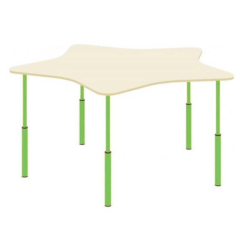 Стіл дитячий "Таємничий всесвіт",на круглій металевій трубі, для дошкільних закладів, регулюється на ростові групи №1-3,(ТОВ ‘’АЛМАНТ’’), 1028х1023х460-580 мм.